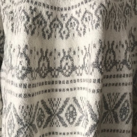 J. Jill Ivory w/Gray Fair Isle Pullover Sweater Size 3X - Picture 4 of 12